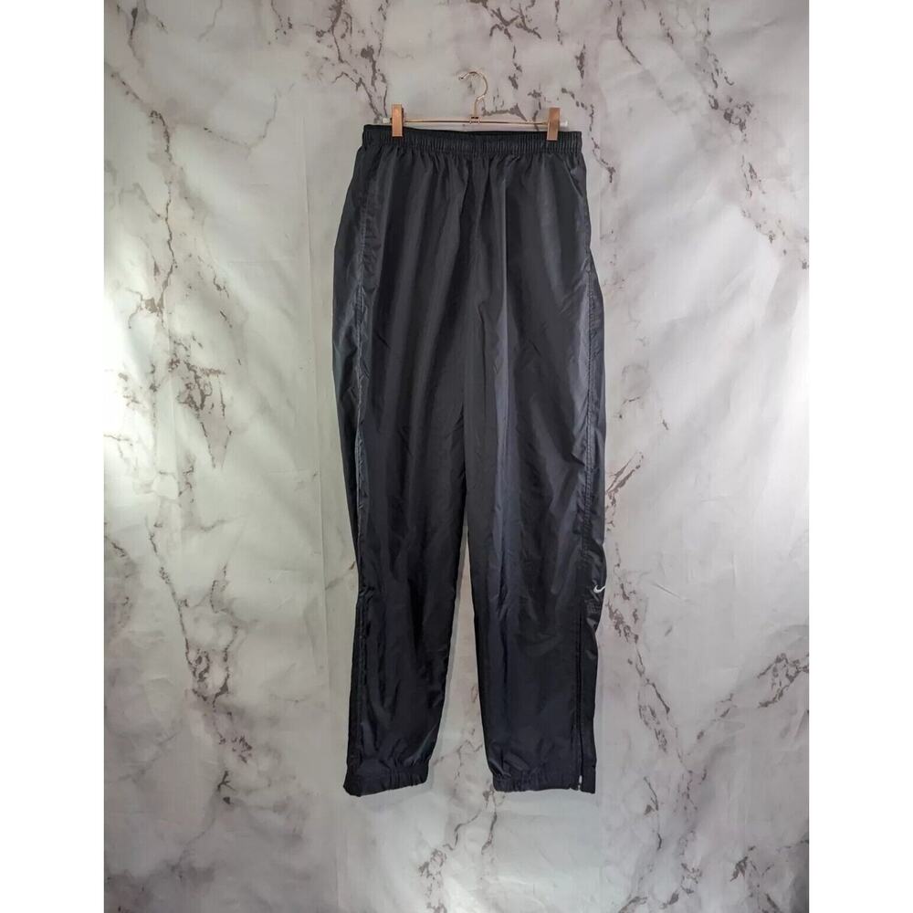 Vintage Nike Pant Womens Large Windbreaker Track Black Lightweight Shell 90s